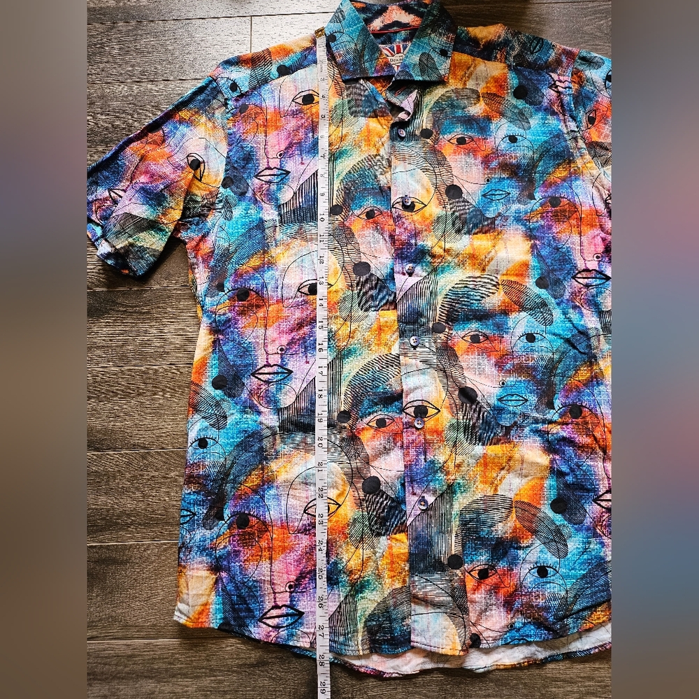 Colorful Abstract Button-Up Shirt - Picture 10 of 12